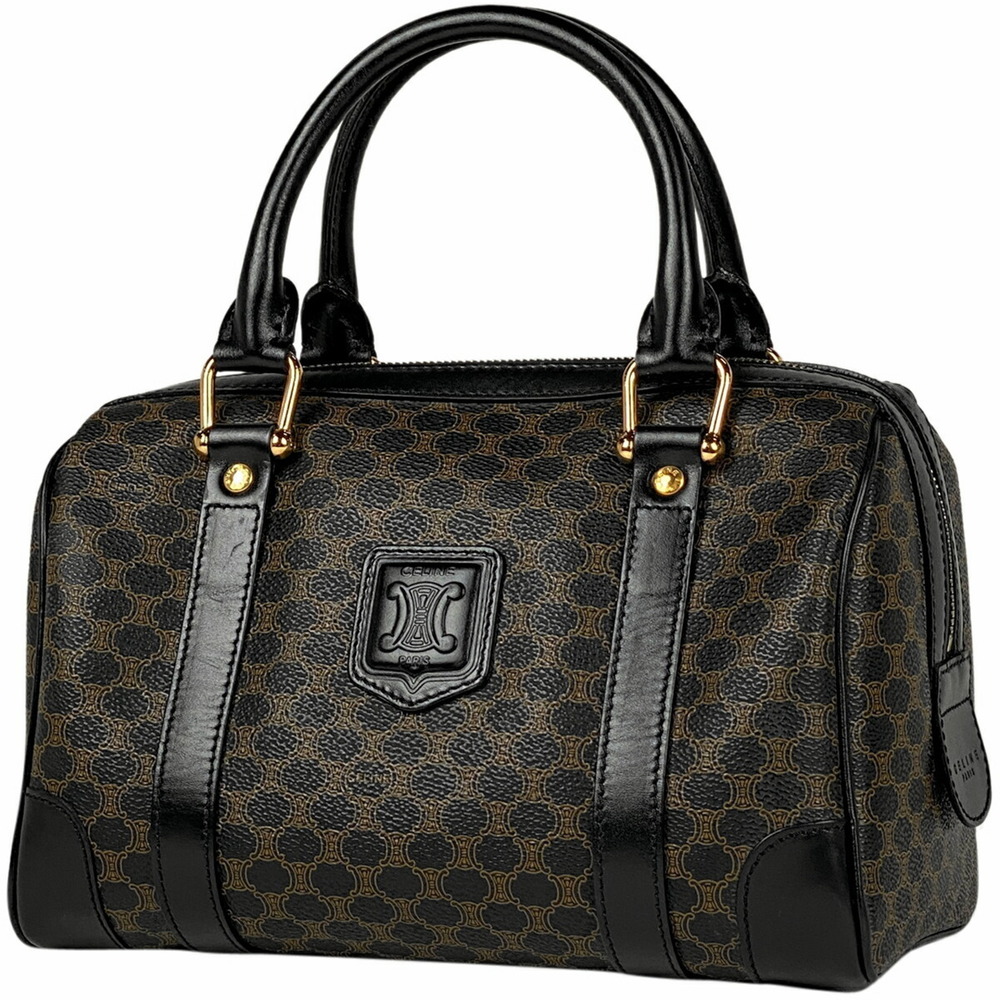 Celine Macadam Pattern Mini Canvas Handbag Black … - image 1